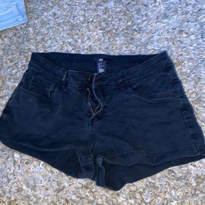 H&M Black Jean Shorts